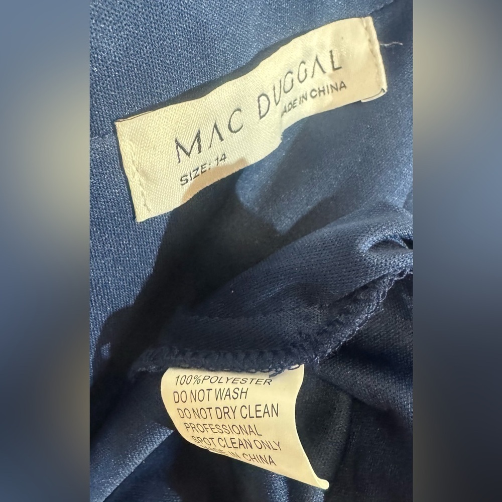 Refined Floral Applique Sheath Dress by Mac Duggal Style 67711 NWT - Picture 7 of 8